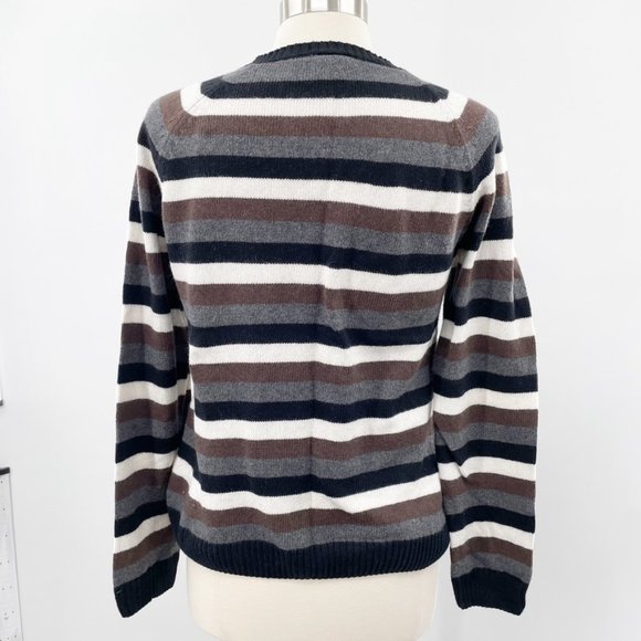 Columbia Womens Cotton Angora Wool Retro Stripe Crewneck Sweater Size Medium - Picture 5 of 9
